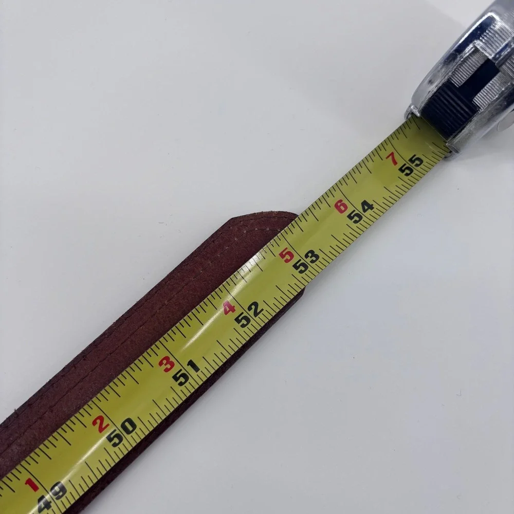 Orvis Leather Belt Mens 46 Burgundy Solid Brass‎ Buckle USA Made Rugged Heritage